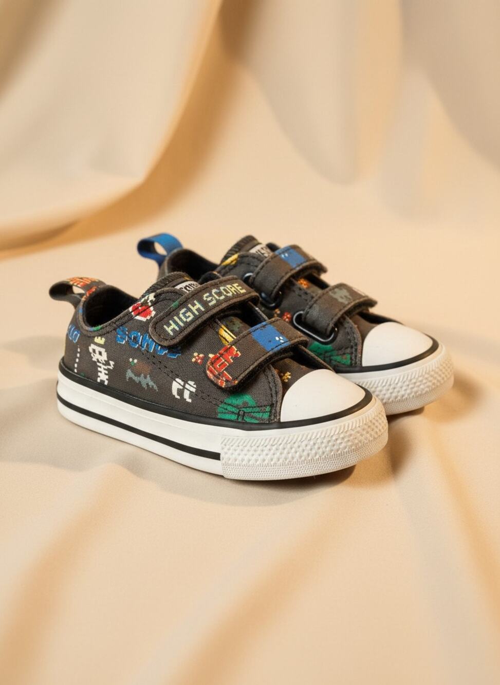 Converse All Star Toddler Arcade Video Game Print Sneakers Size 4 Infant